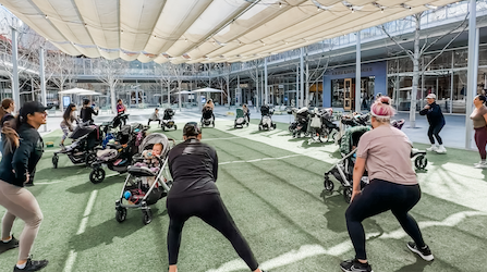 FIT4MOM Stroller Barre Class at City Center
